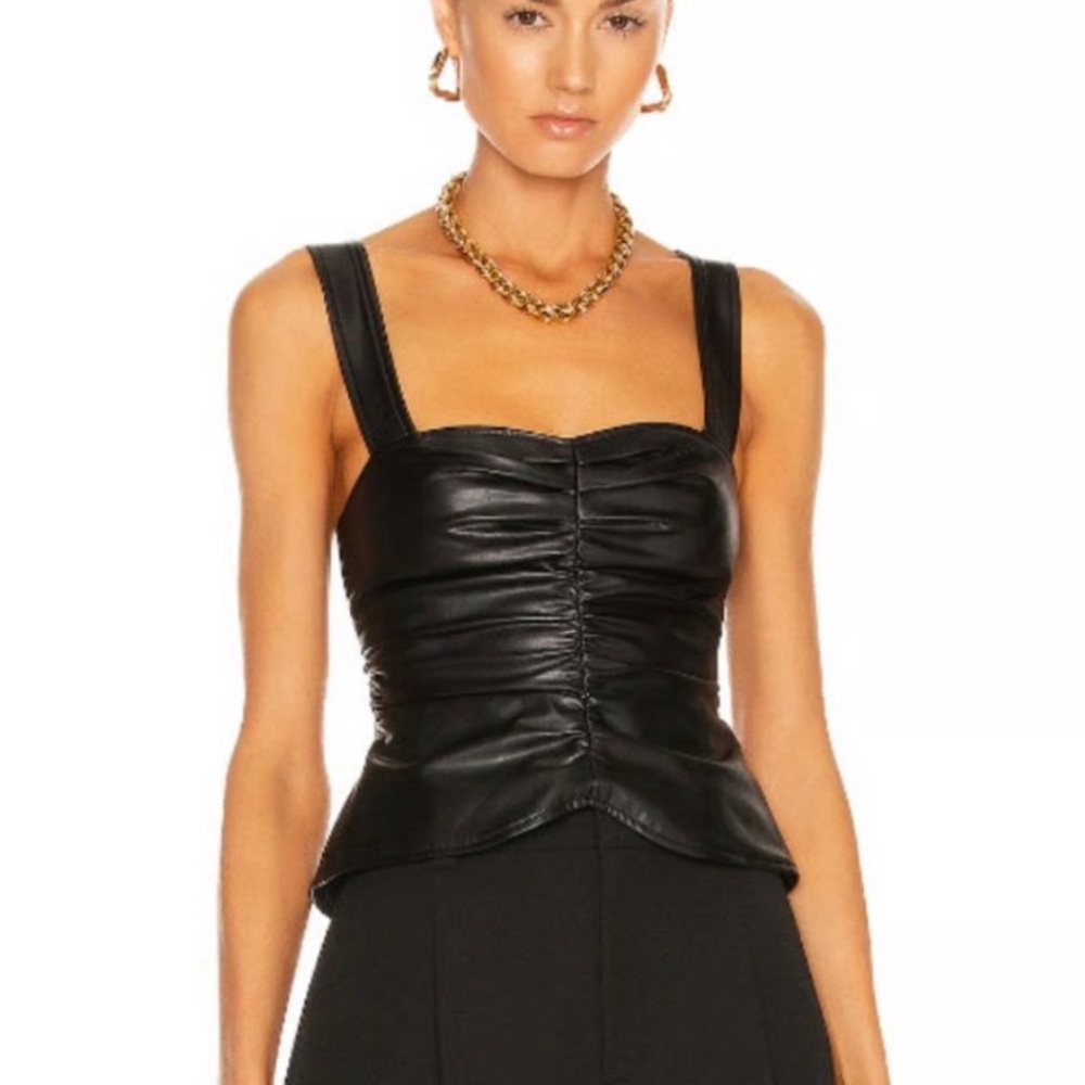 A.L.C Leather Top Lauryn Top (size 0)